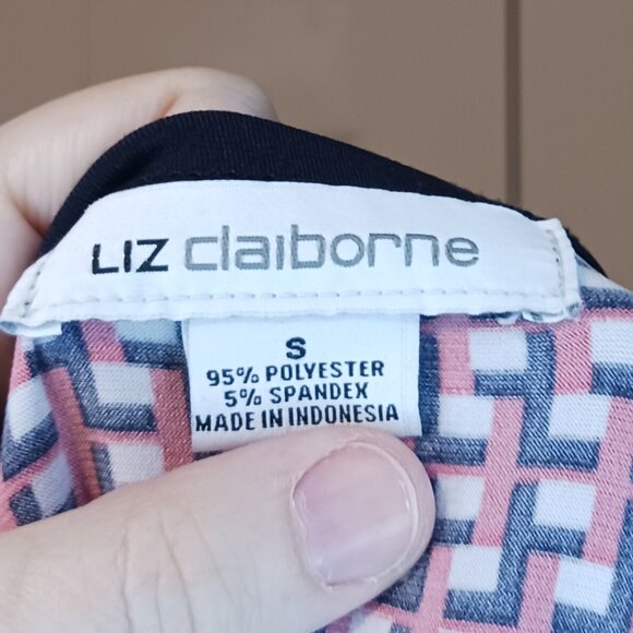 #144 3/$18 - Liz Claiborne Pink/Blue Tank Top Size S - Picture 4 of 5